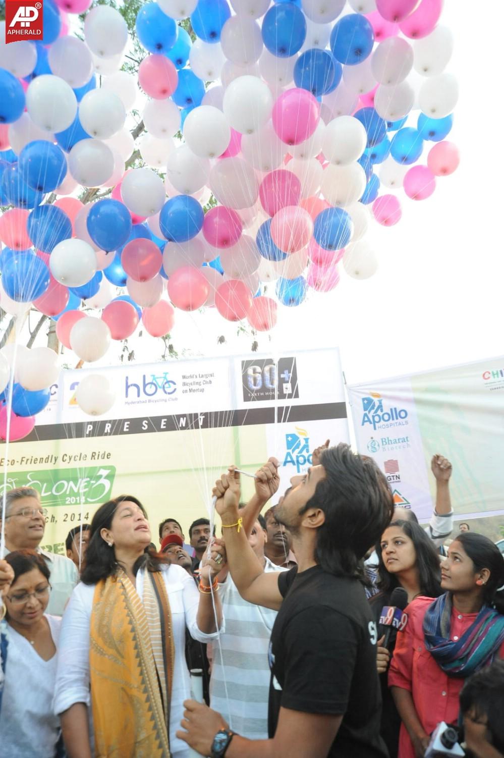 Rama Charan at Eco Friendly Cycle Ride Event