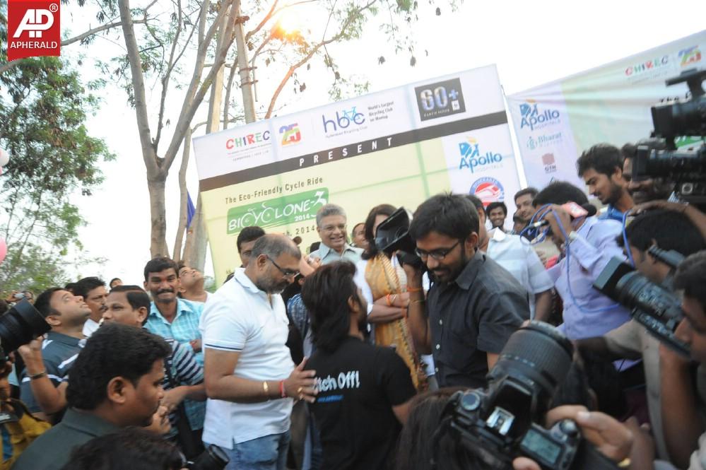 Rama Charan at Eco Friendly Cycle Ride Event