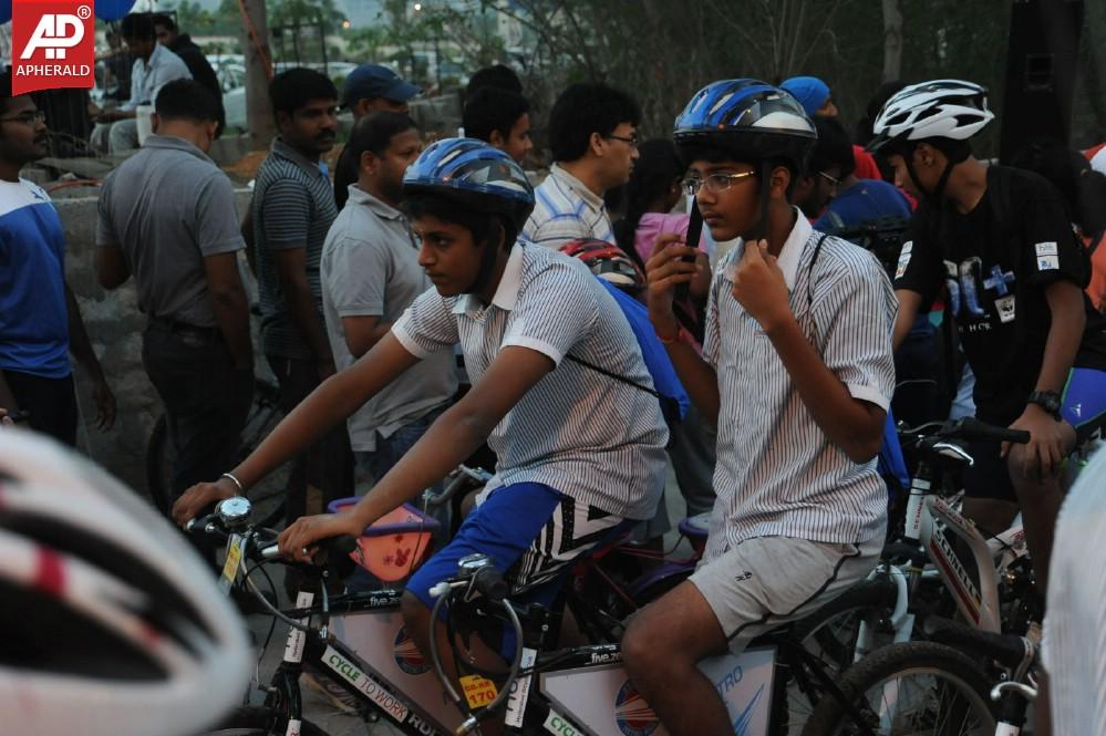 Rama Charan at Eco Friendly Cycle Ride Event