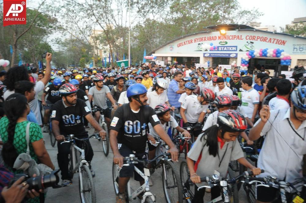 Rama Charan at Eco Friendly Cycle Ride Event