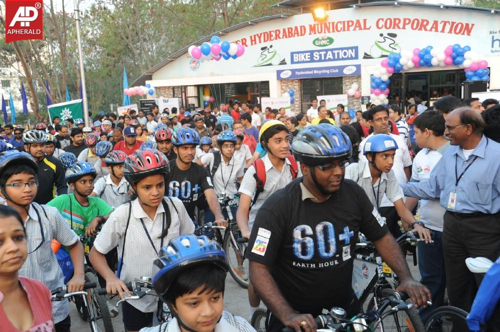 Rama Charan at Eco Friendly Cycle Ride Event