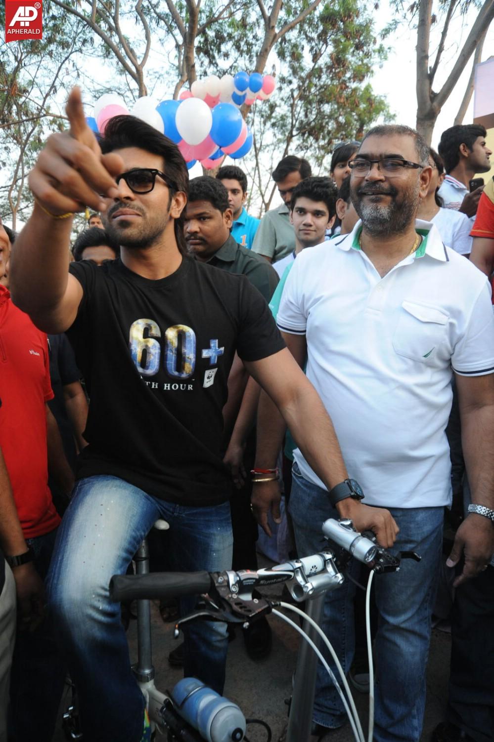 Rama Charan at Eco Friendly Cycle Ride Event