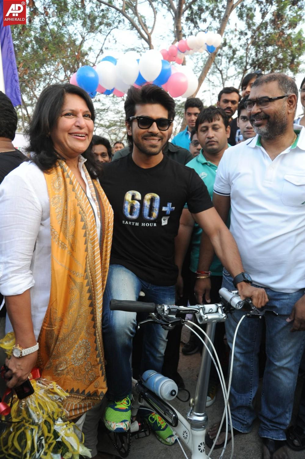 Rama Charan at Eco Friendly Cycle Ride Event