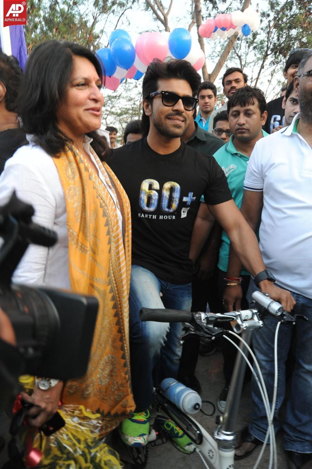Rama Charan at Eco Friendly Cycle Ride Event