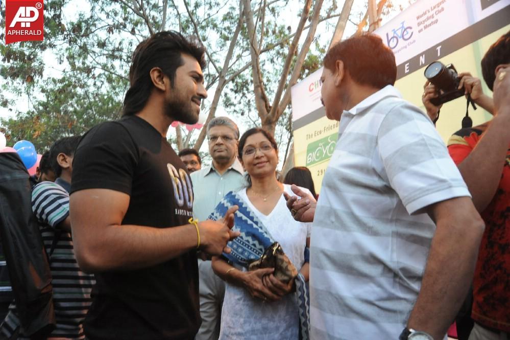 Rama Charan at Eco Friendly Cycle Ride Event