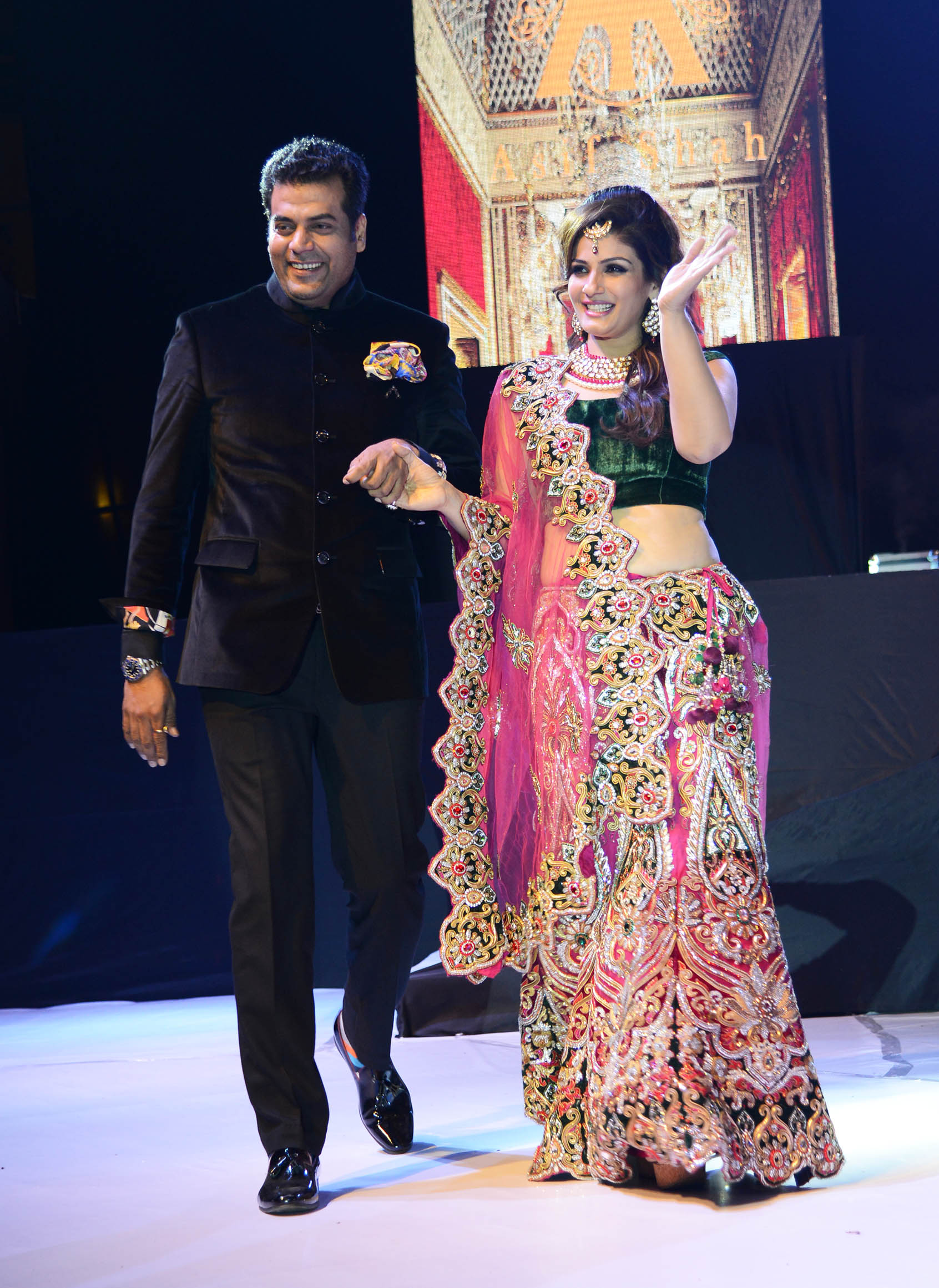 Raveena Tandon Ramp Walks Asif Shah Fashion Show