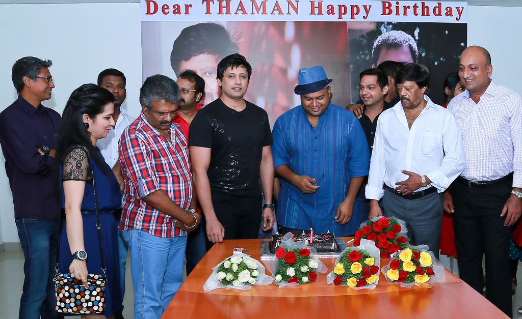 Saahasam Movie Team Celebrates Thaman Birthday