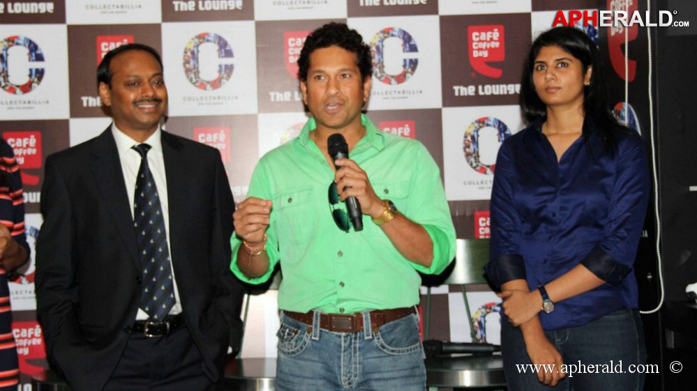 Sachin Tendulkar at Cafe Coffee Day