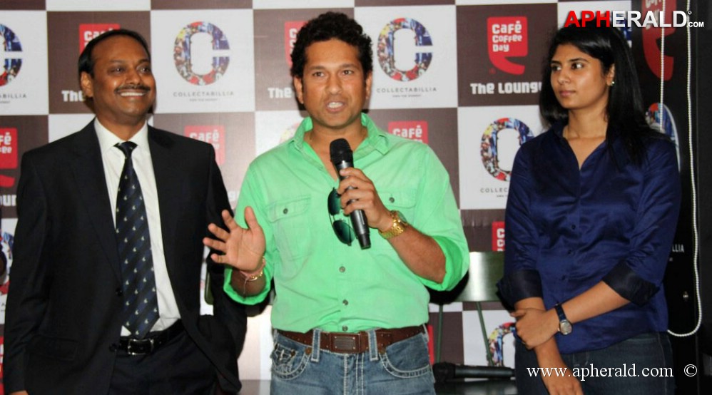 Sachin Tendulkar at Cafe Coffee Day