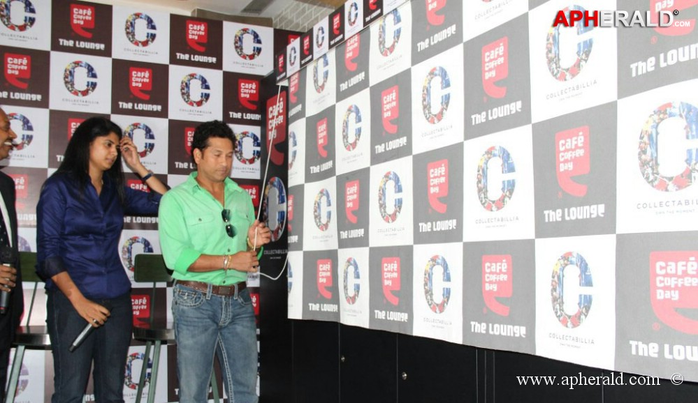 Sachin Tendulkar at Cafe Coffee Day