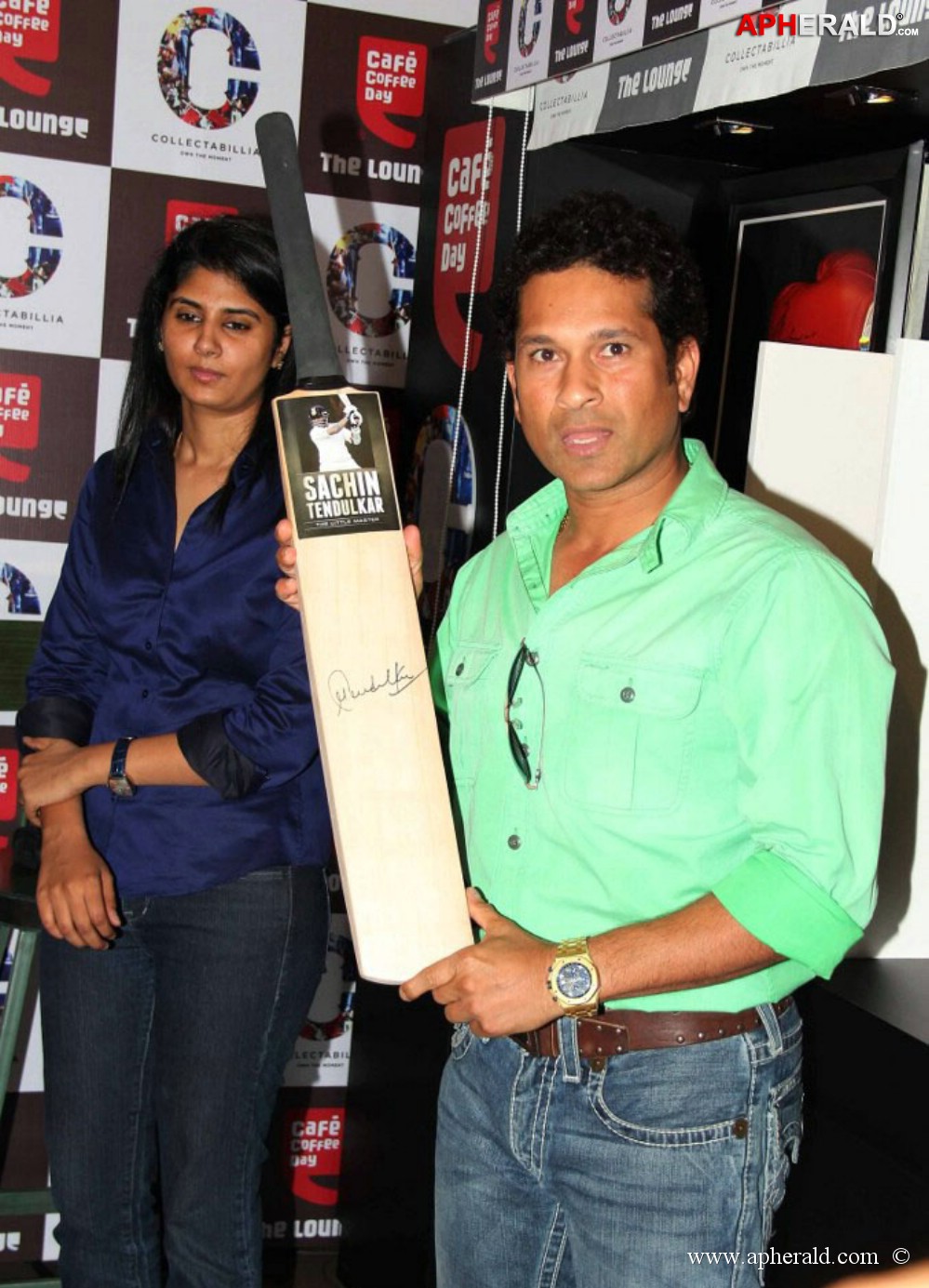 Sachin Tendulkar at Cafe Coffee Day