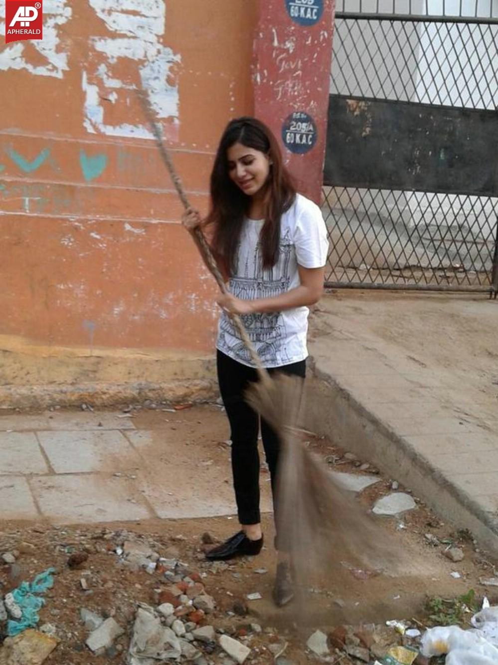 Samantha at Swachh Bharat Photos