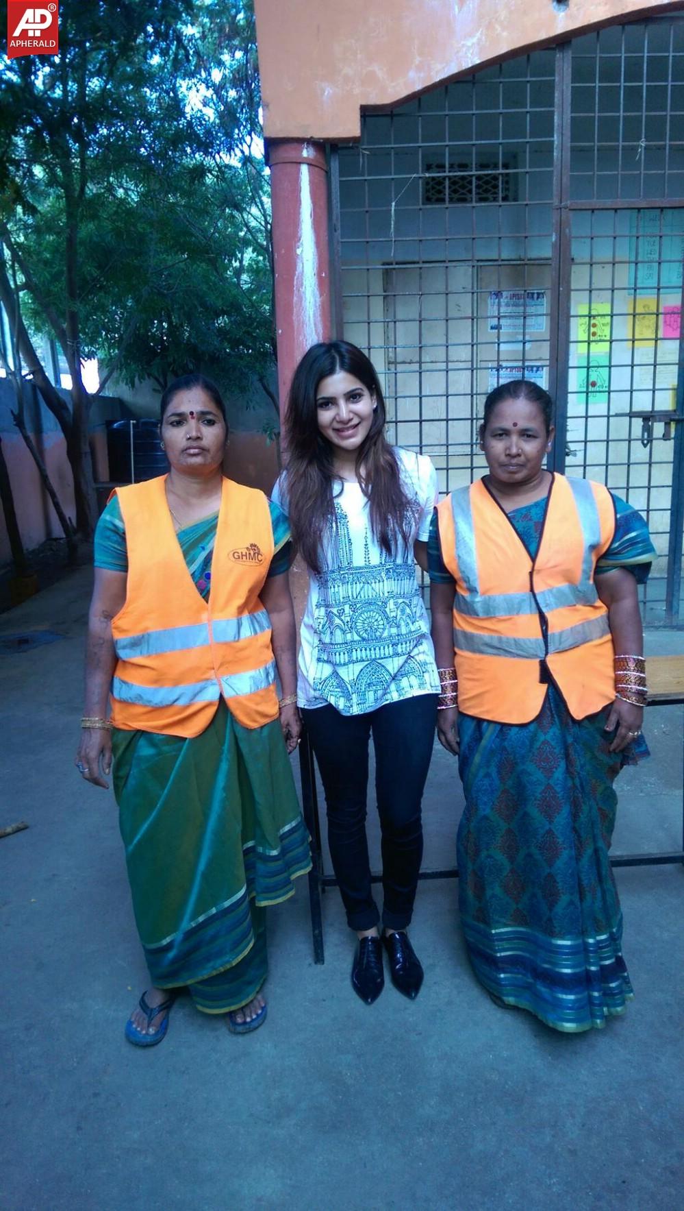 Samantha at Swachh Bharat Photos