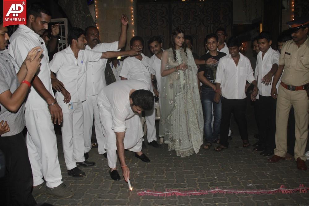 Anil Kapoor and Sonam Kapoor Diwali Celebrations