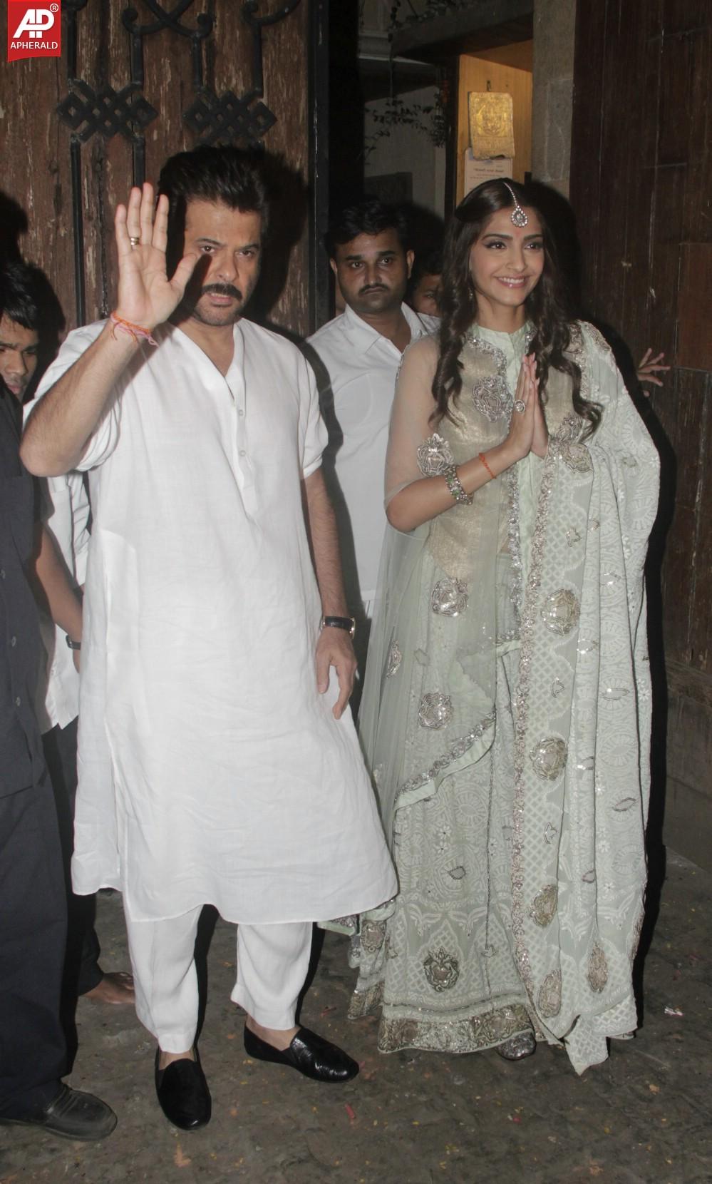 Anil Kapoor and Sonam Kapoor Diwali Celebrations