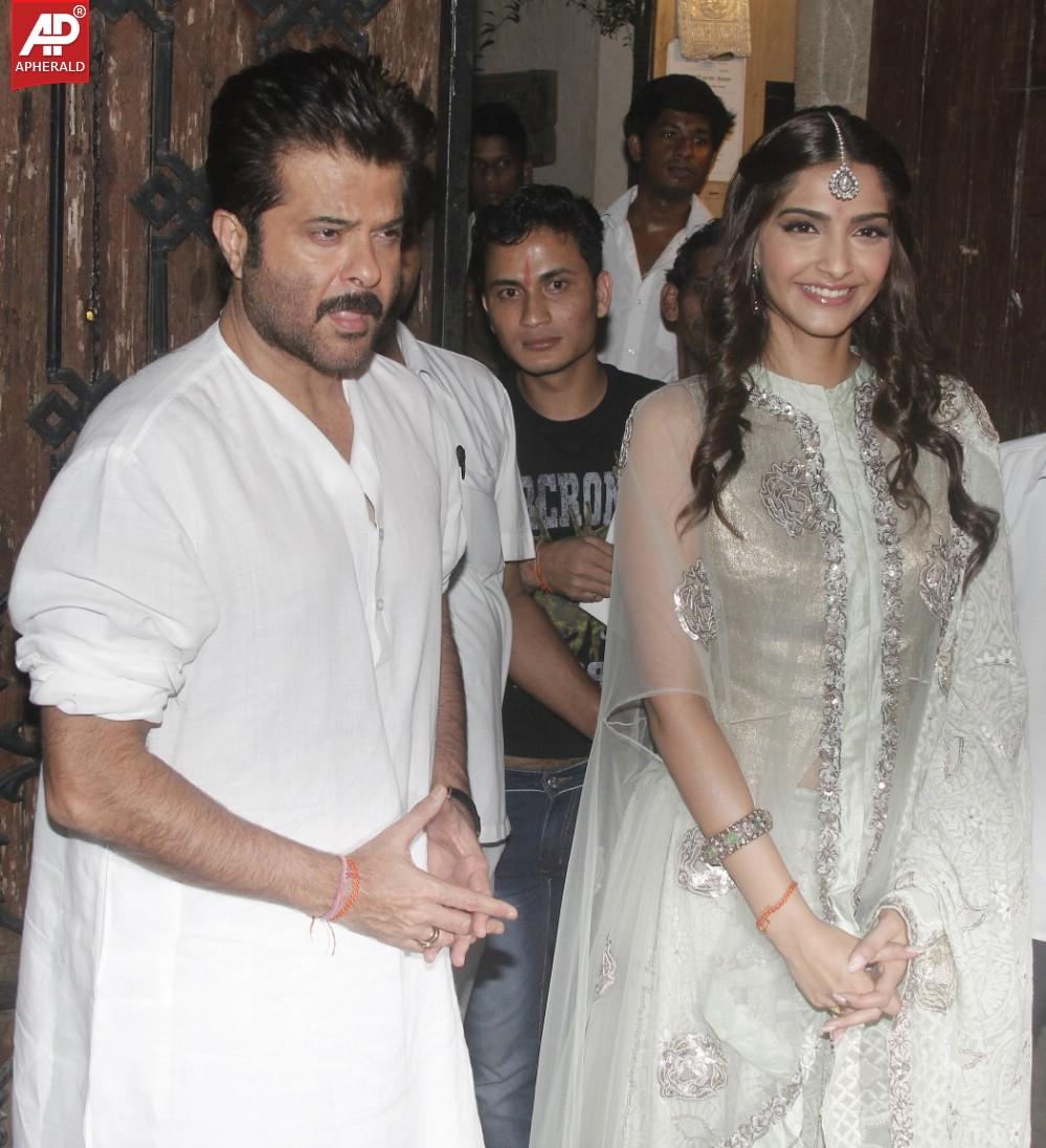 Anil Kapoor and Sonam Kapoor Diwali Celebrations