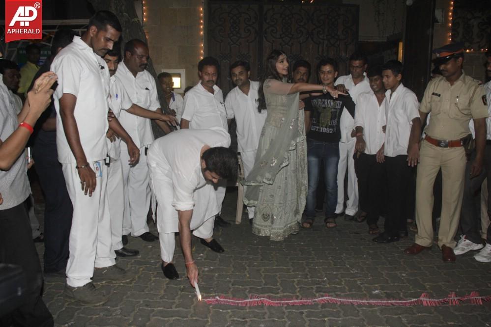 Anil Kapoor and Sonam Kapoor Diwali Celebrations