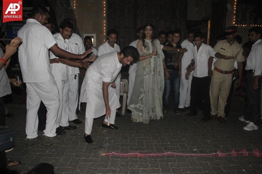 Anil Kapoor and Sonam Kapoor Diwali Celebrations