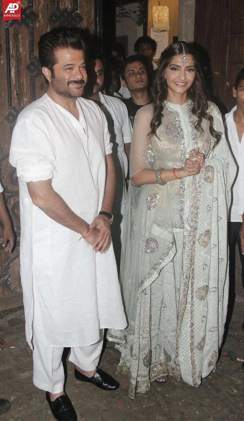 Anil Kapoor and Sonam Kapoor Diwali Celebrations
