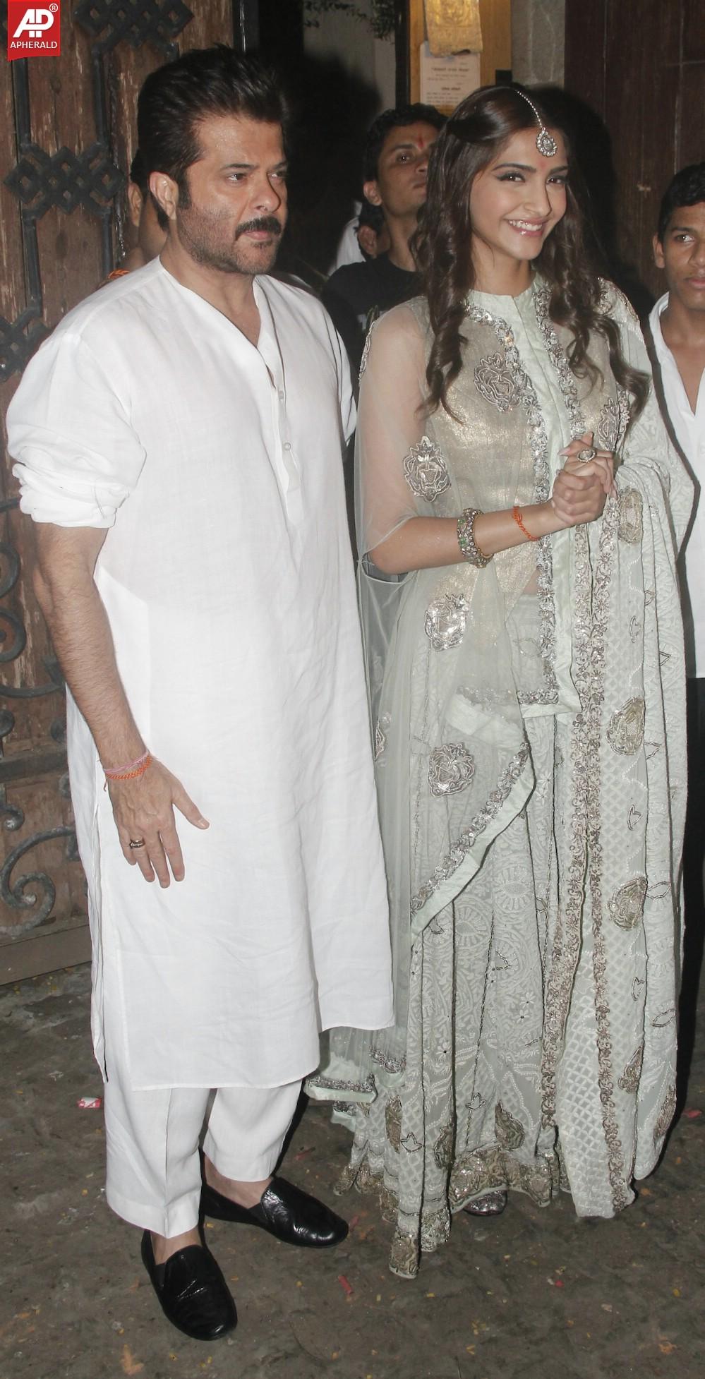 Anil Kapoor and Sonam Kapoor Diwali Celebrations