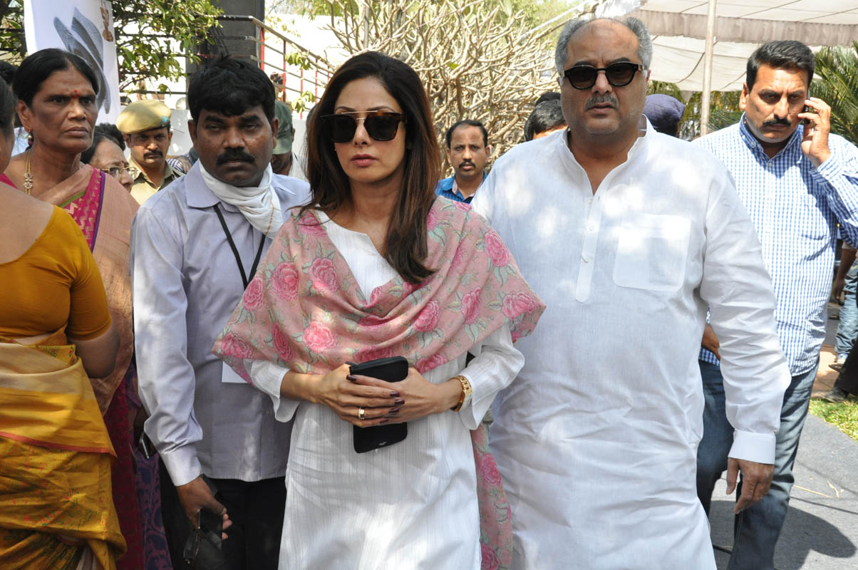 Sridevi at Ramanaidu Antima Yatra Photos