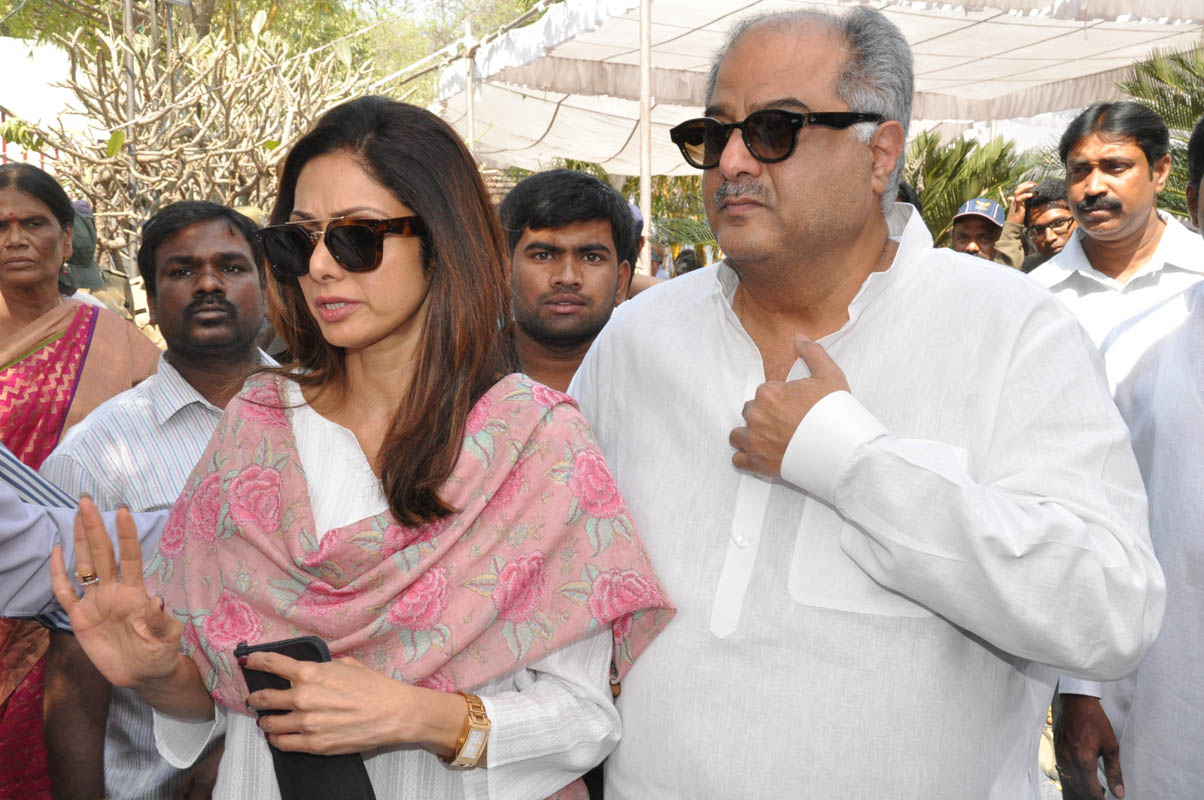 Sridevi at Ramanaidu Antima Yatra Photos