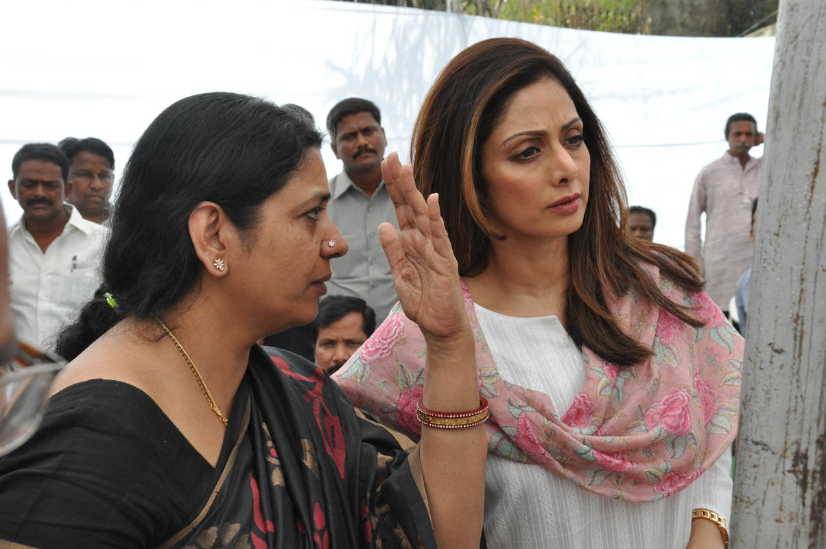 Sridevi at Ramanaidu Antima Yatra Photos