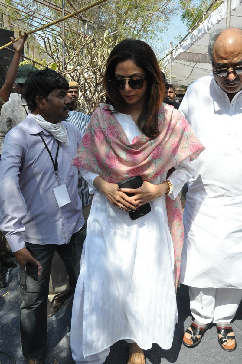 Sridevi at Ramanaidu Antima Yatra Photos