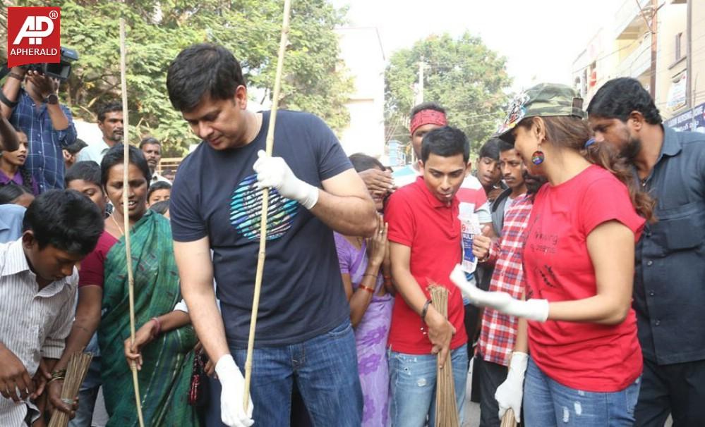 Lakshmi Manchu Joins Swachh Bharath Campaign in Film Nagar