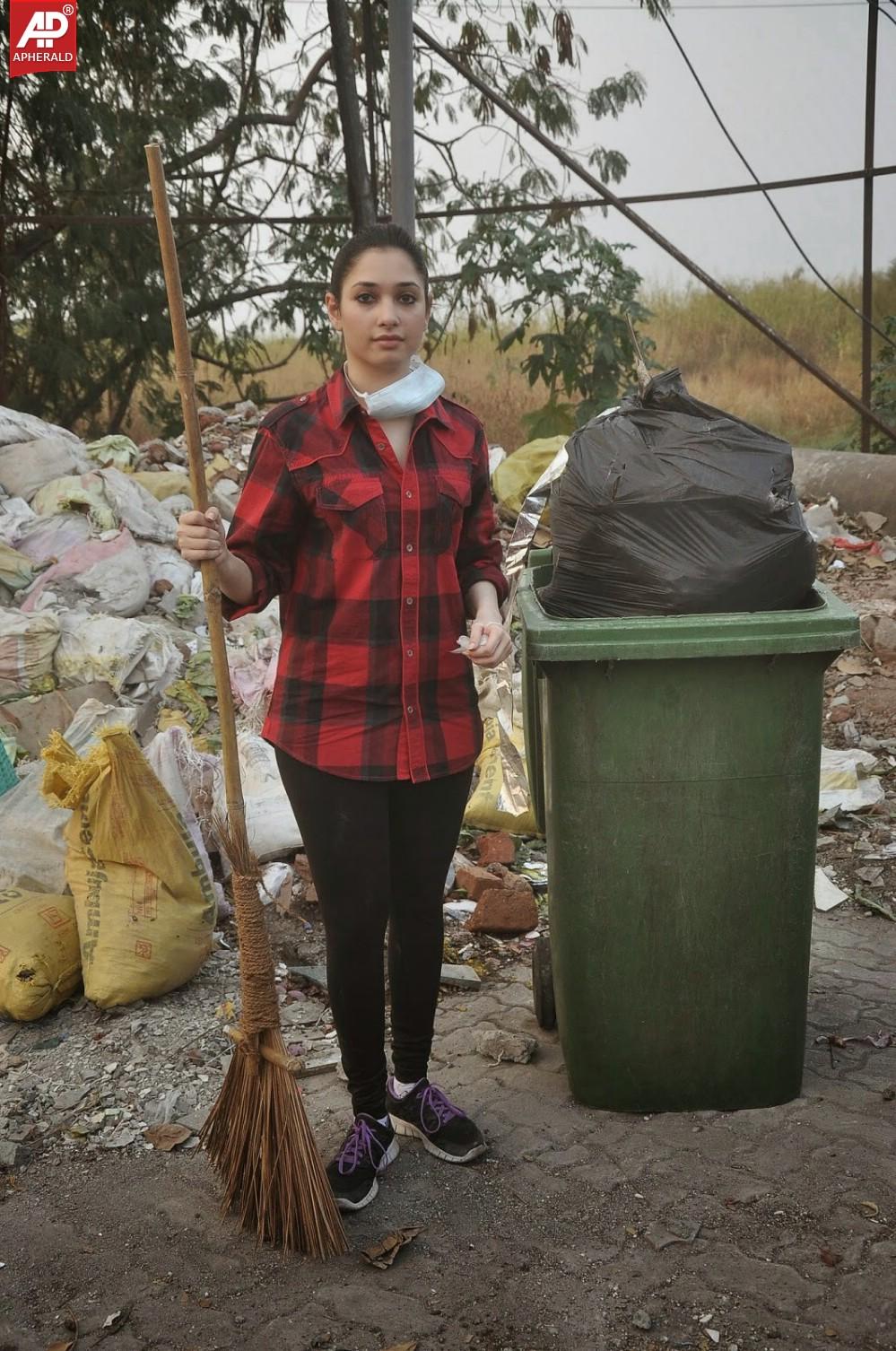 Tamanna Swatch Bharath photos