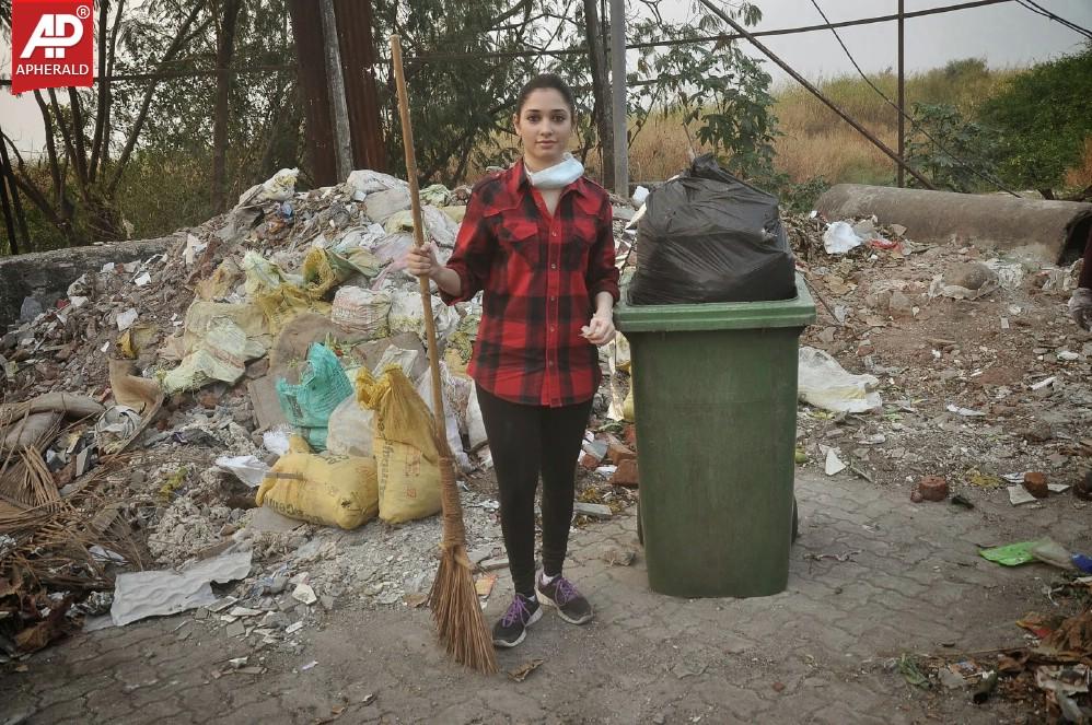 Tamanna Swatch Bharath photos