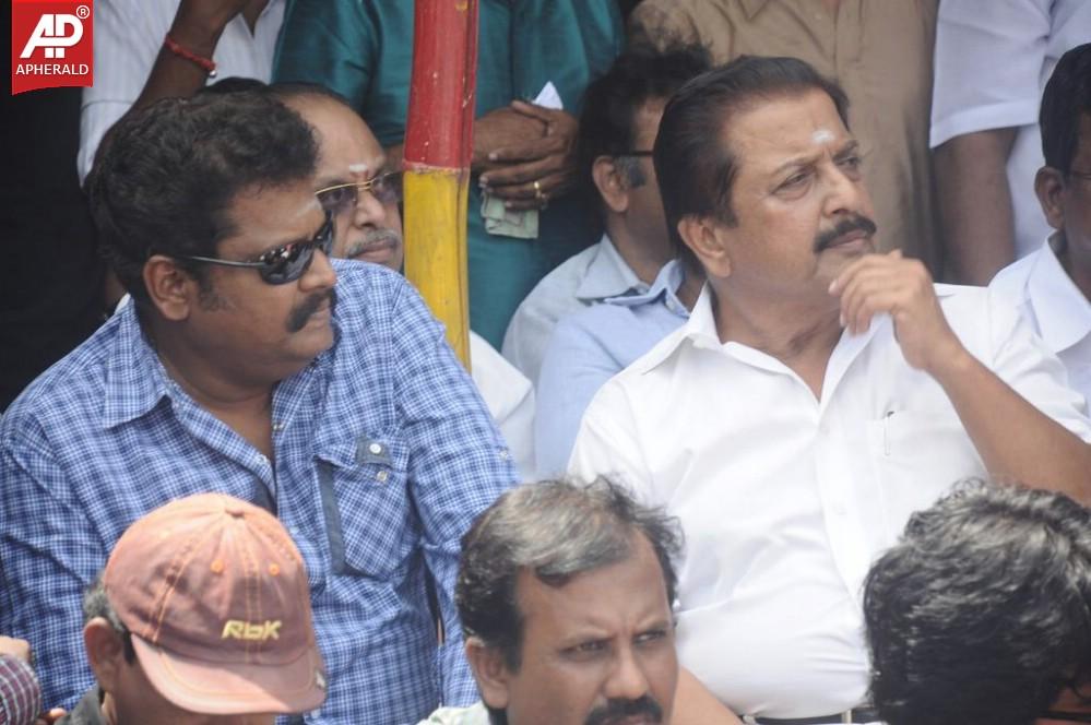 Tamil Film Industry Protests Outside Sri Lankan