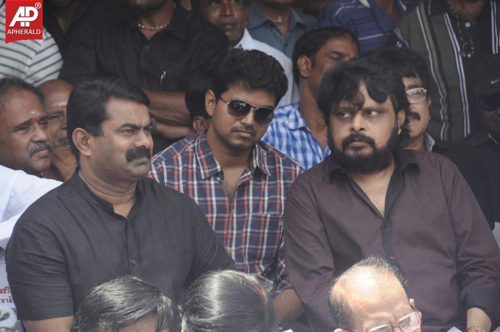 Tamil Film Industry Protests Outside Sri Lankan