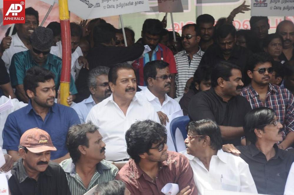 Tamil Film Industry Protests Outside Sri Lankan