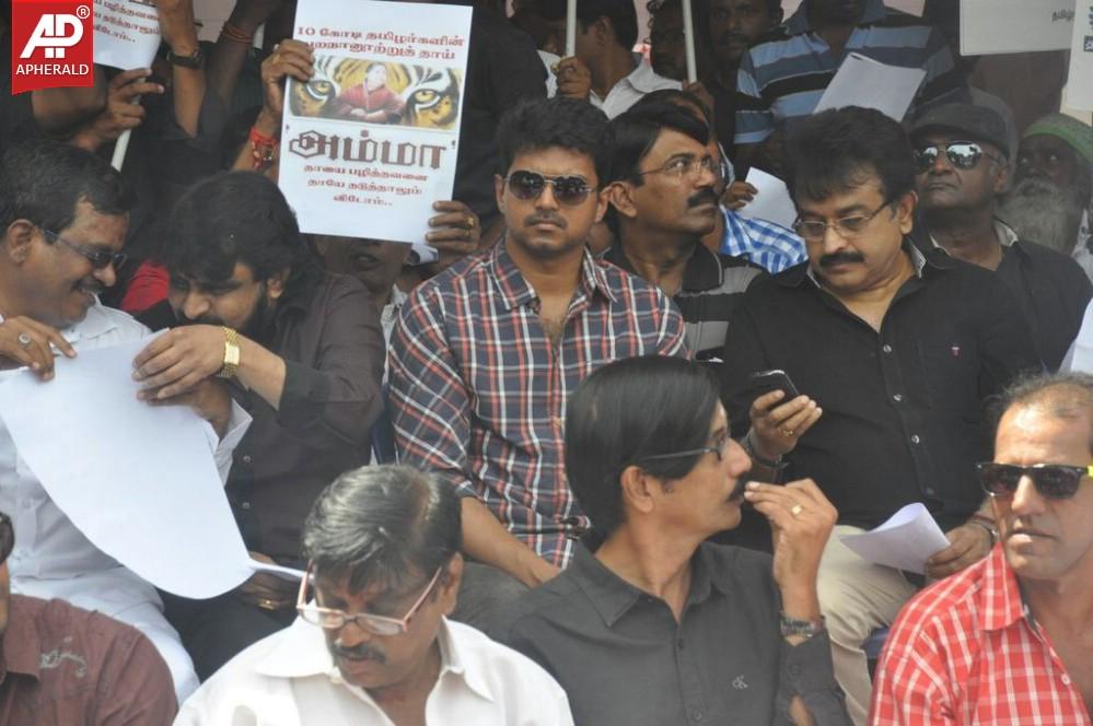 Tamil Film Industry Protests Outside Sri Lankan