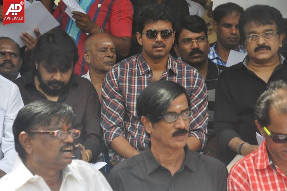 Tamil Film Industry Protests Outside Sri Lankan