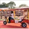 Modi Riding e-rickshaw at Varanasi