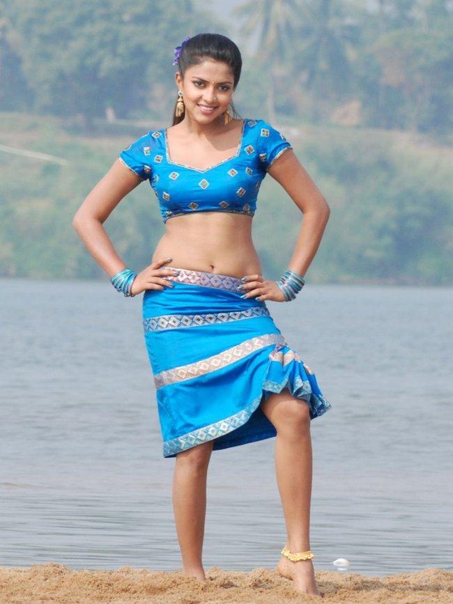 Amala Paul Hot Navel Show Photos