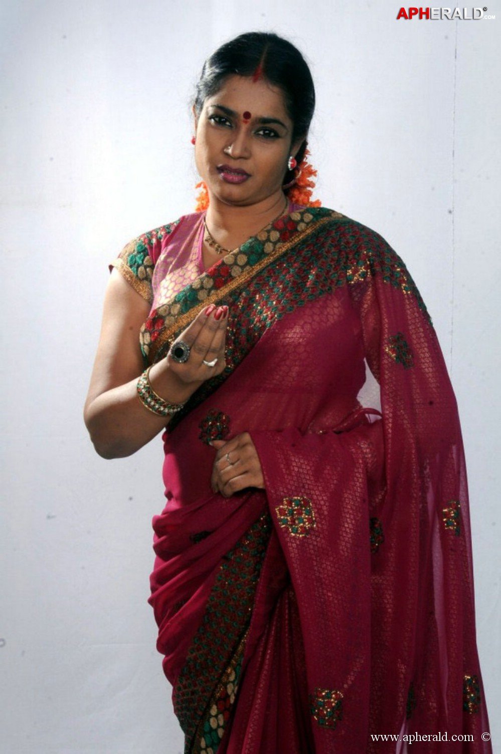 Jayavani Aunty Hot In Sraee Stills