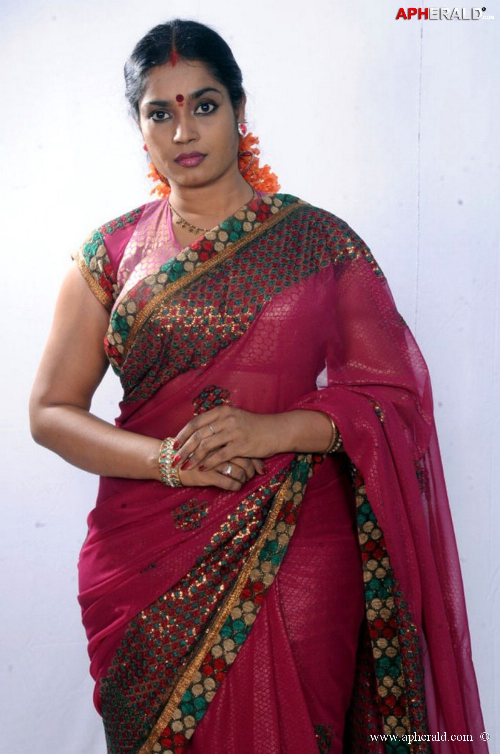 Jayavani Aunty Hot In Sraee Stills