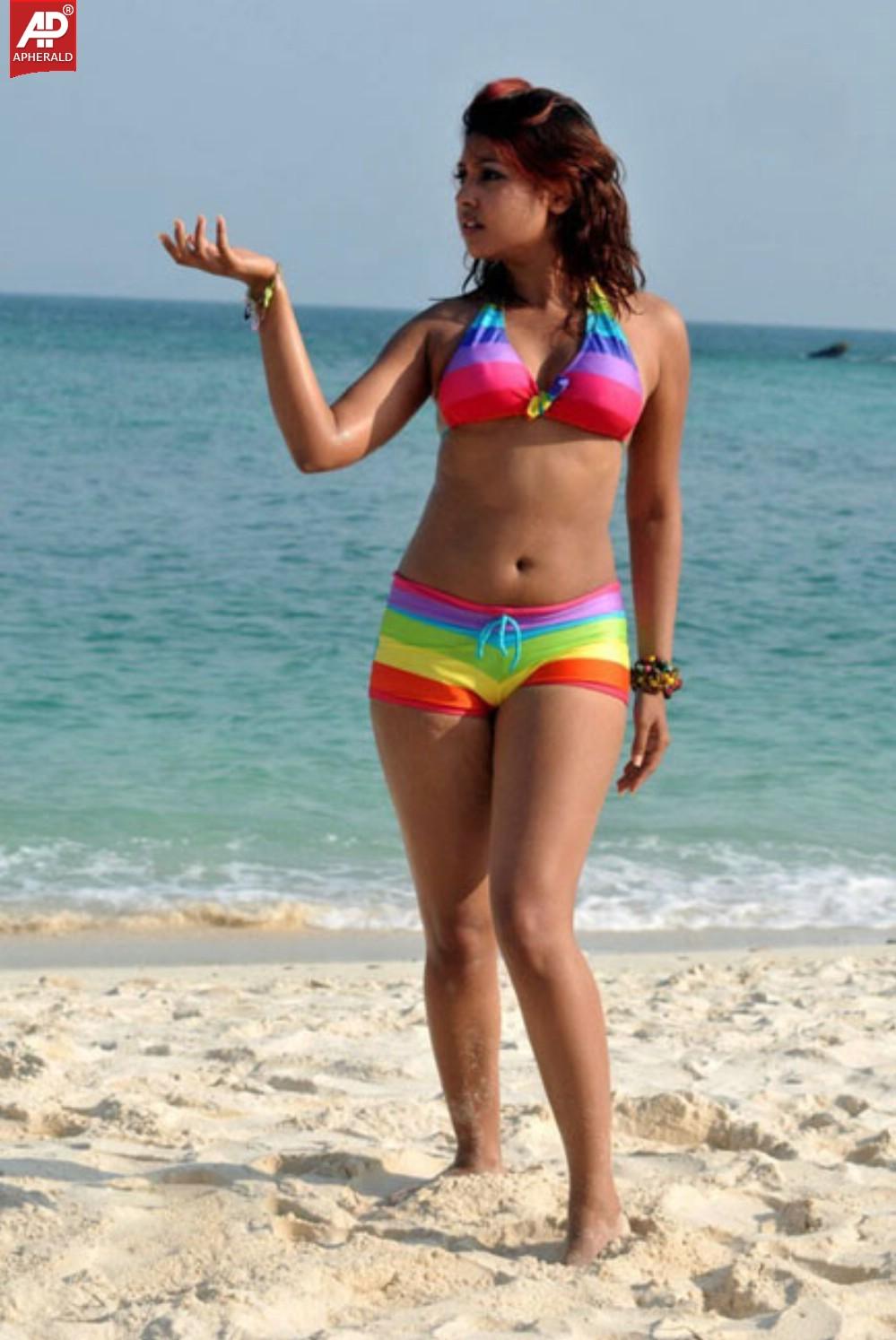 Komal Jha Hot Stills in Beach