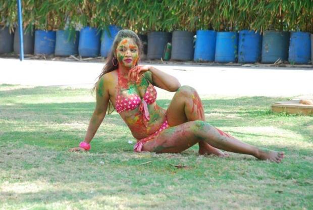 Marisa Verma Bikini Holi Shoot