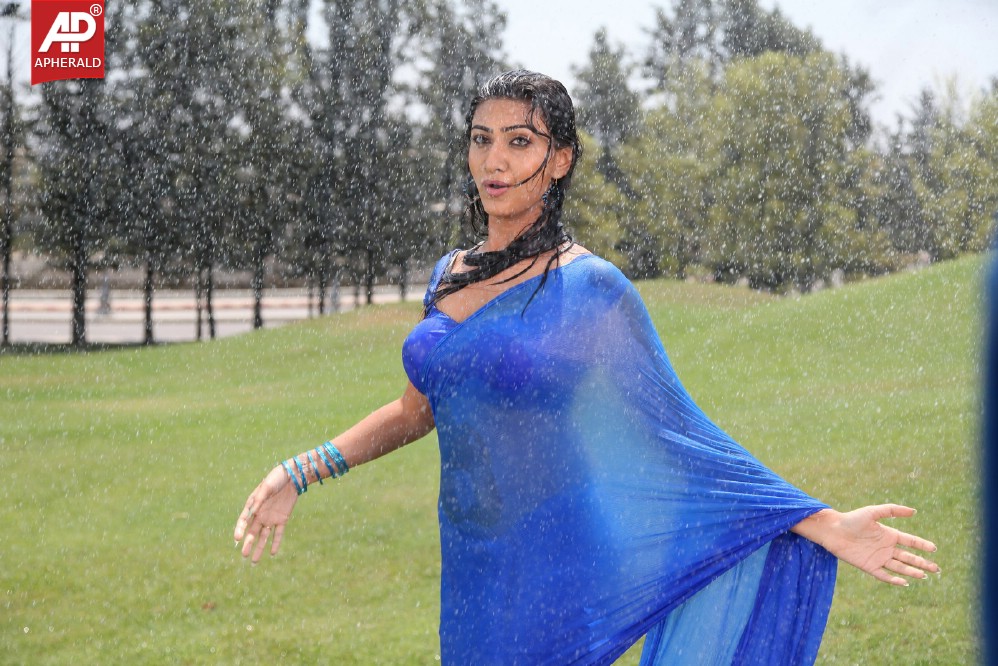 Neelam Upadhyay Spicy in Blue Sraee Pics