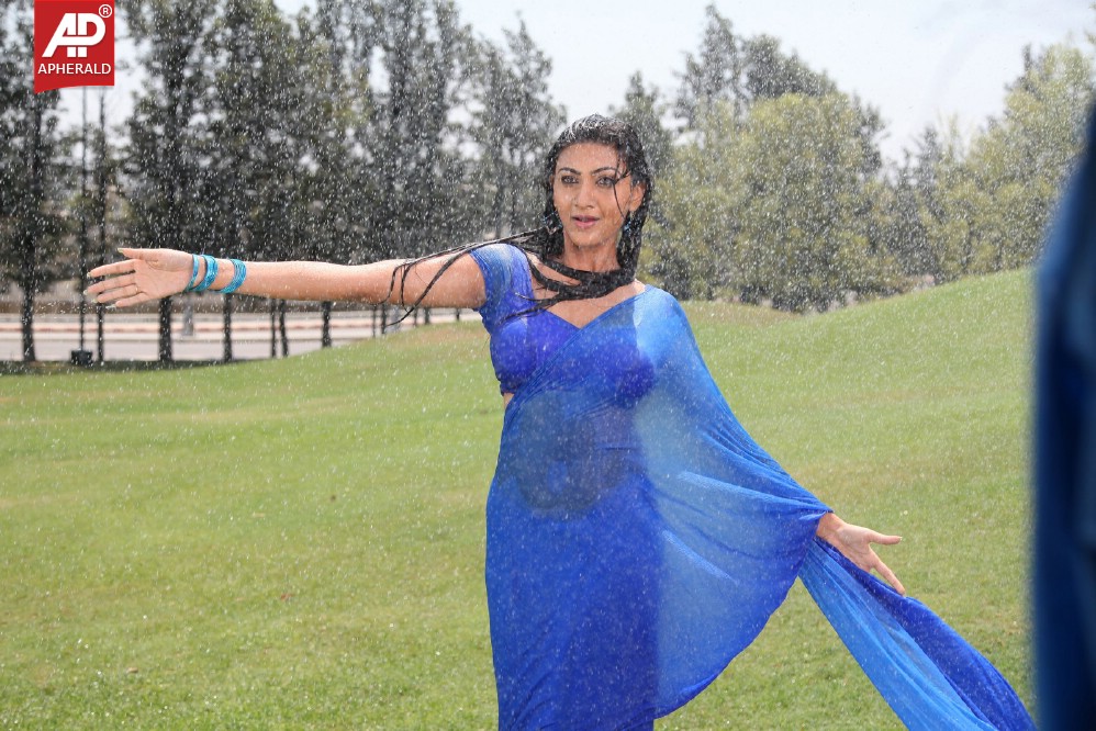 Neelam Upadhyay Spicy in Blue Sraee Pics