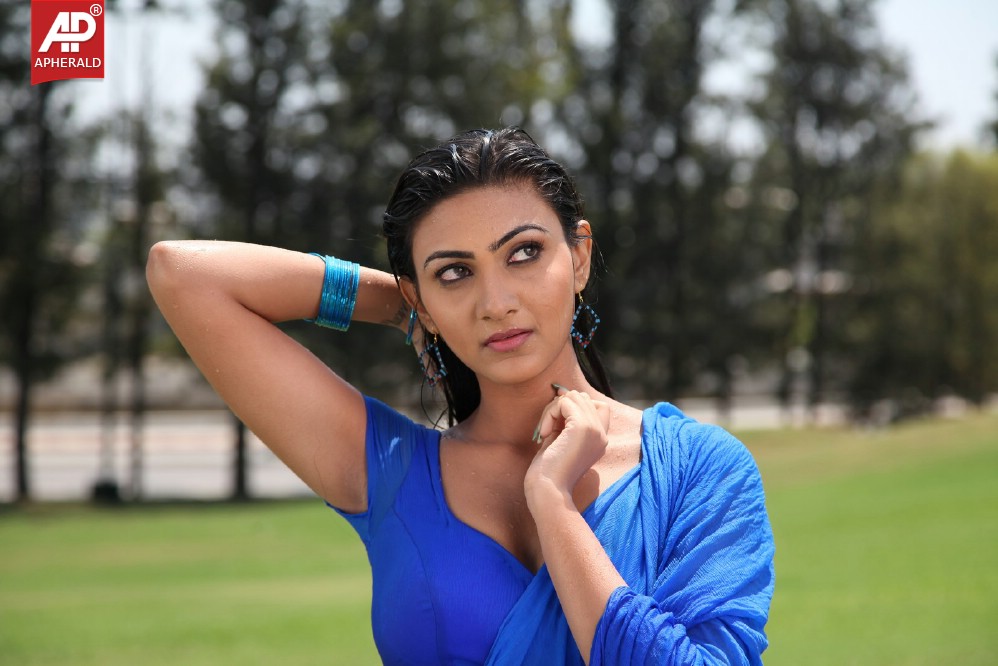 Neelam Upadhyay Spicy in Blue Sraee Pics