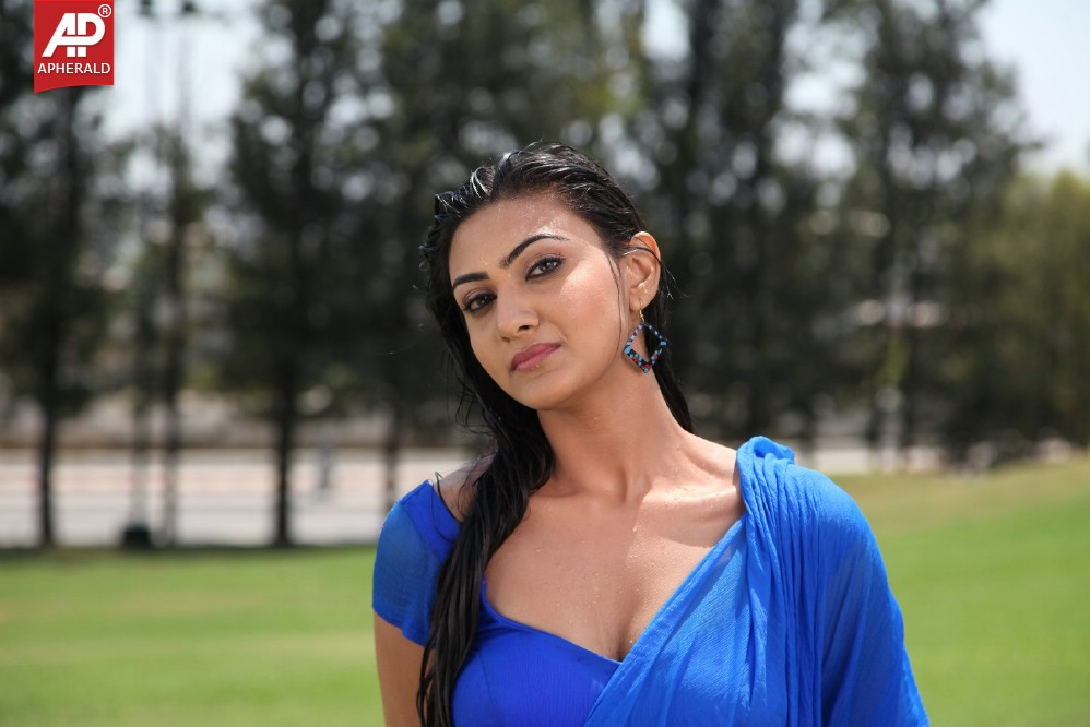 Neelam Upadhyay Spicy in Blue Sraee Pics