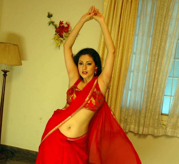 Sada Red Saree Hot Pics