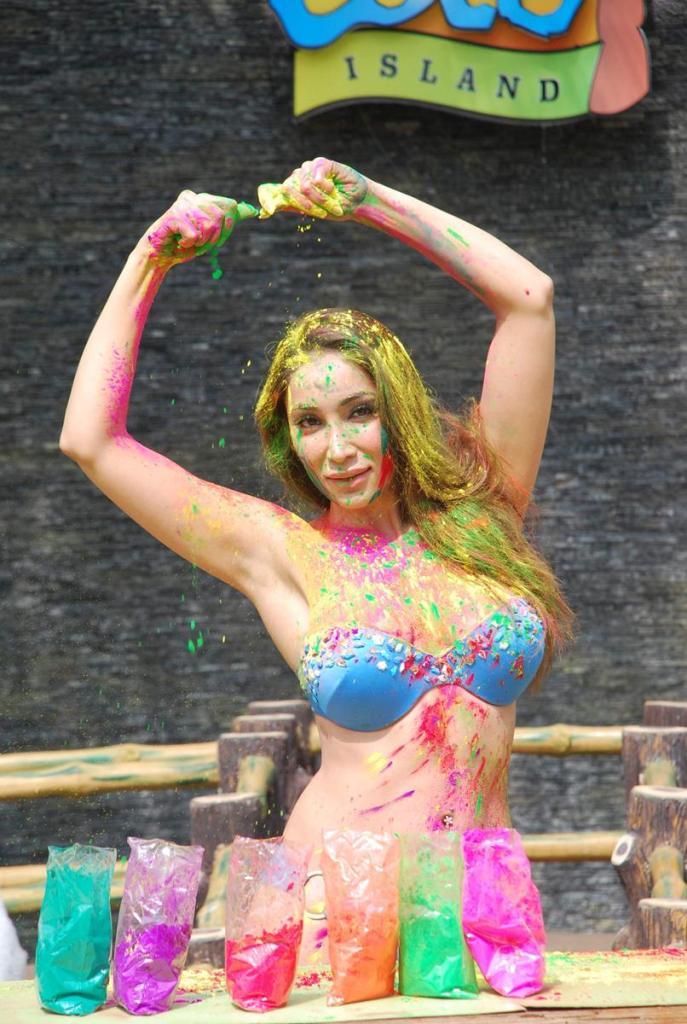 Sofia Hayat bikini Holi Photoshoot