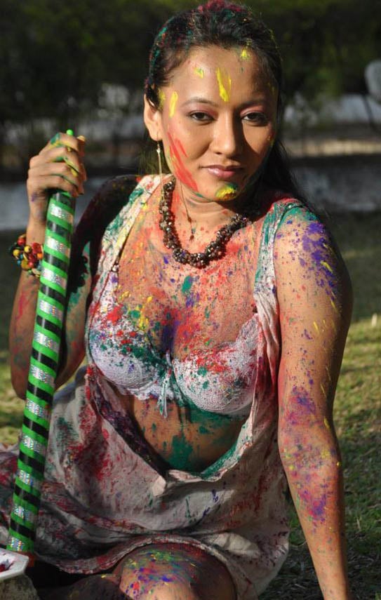 South Indian Hot Actress Holi Photos