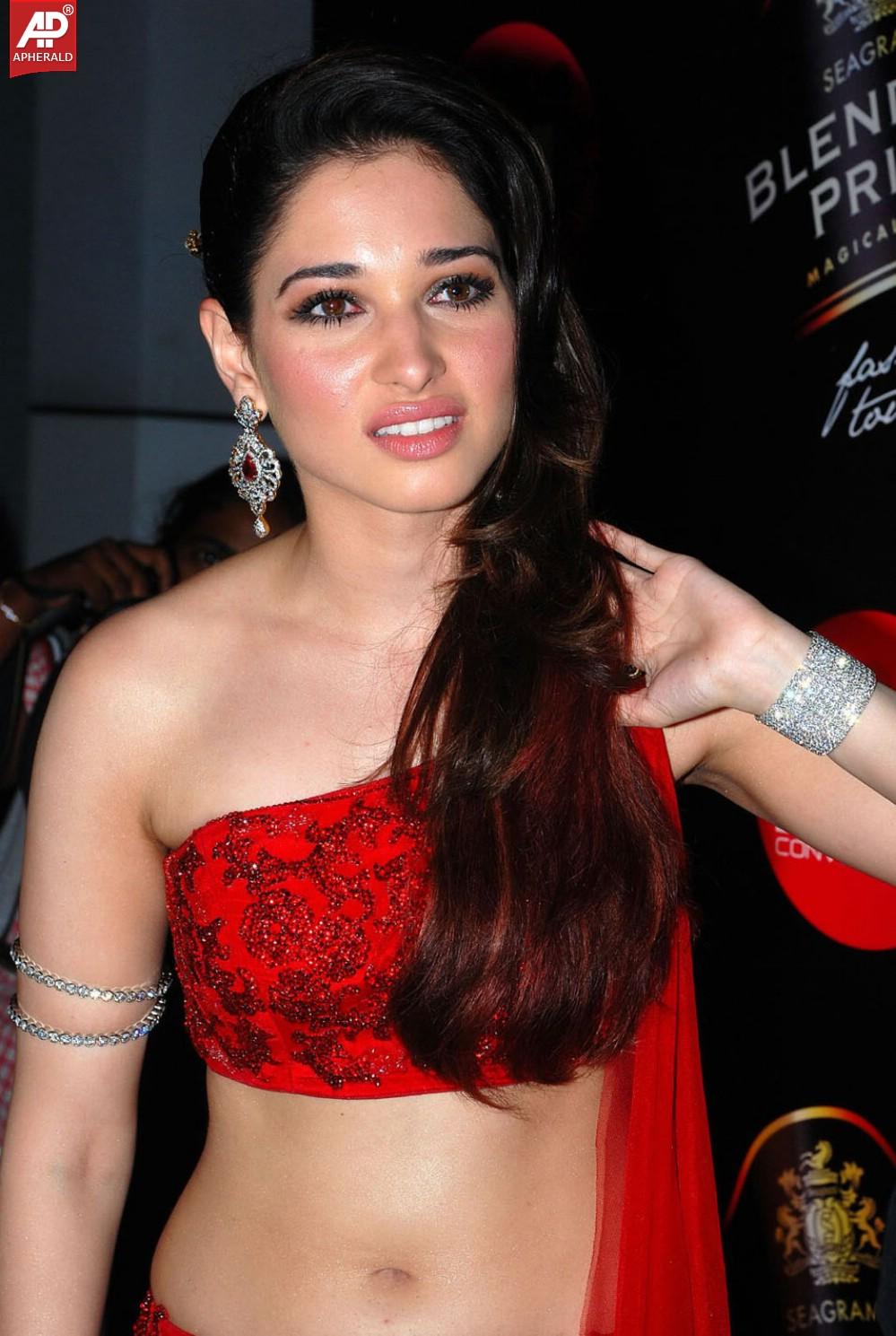 Tamanna Hot Novelshow in Red Dress